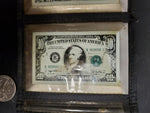 6 Metal Throwing Cards with US Currency-$1,5,10,20,50 & 100