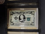 6 Metal Throwing Cards with US Currency-$1,5,10,20,50 & 100