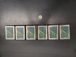 6 Metal Throwing Cards with US Currency-$1,5,10,20,50 & 100