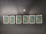 6 Metal Throwing Cards with US Currency-$1,5,10,20,50 & 100