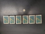 6 Metal Throwing Cards with US Currency-$1,5,10,20,50 & 100