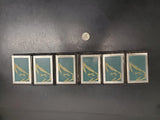 6 Metal Throwing Cards with US Currency-$1,5,10,20,50 & 100