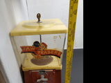 Vtg 1950s Jaw Teasers Commercial Penny Gumball Vending Machine - Not A Toy Nice!