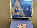 Vtg Avon Pink/Silver/Faux Diamond Pink Gemstone Butterfly Pin Pendant Gorgeous