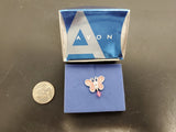 Vtg Avon Pink/Silver/Faux Diamond Pink Gemstone Butterfly Pin Pendant Gorgeous