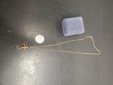 12 K Gold Necklace W/ Cross Pendant Classy Collectible Present Mother Girlfriend
