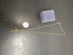12 K Gold Necklace W/ Cross Pendant Classy Collectible Present Mother Girlfriend