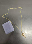 12 K Gold Necklace W/ Cross Pendant Classy Collectible Present Mother Girlfriend