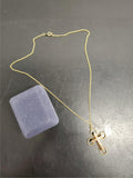 12 K Gold Necklace W/ Cross Pendant Classy Collectible Present Mother Girlfriend