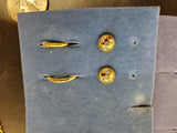 Vintage Avon Women's Necklace W/Faux Diamond Ball Pendant & 2 Pairs of Earrings