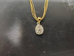 Avon Women's Set of Necklace W/Faux Diamond Pendant & Faux Diamond Earrings Nice