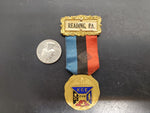 Vintage Knights Of The Golden Eagle FVH Enamel Medal Ribbon KGE Reading, PA Nice