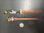 Decorative German Wood Stick Figurine Sculptures from Oberammergau Collectible