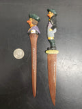 Decorative German Wood Stick Figurine Sculptures from Oberammergau Collectible