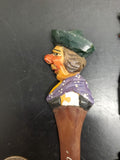 Decorative German Wood Stick Figurine Sculptures from Oberammergau Collectible