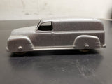 Vintage Silver Glossy 1950's Chevrolet Panel Van Tootsie Toy Made in U.S.A.