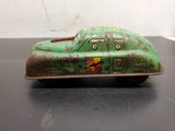 Vtg 1940's-50's Courtland FBI Riot Squad Car Tin Litho Friction Walt Reach Toy