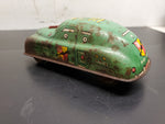 Vtg 1940's-50's Courtland FBI Riot Squad Car Tin Litho Friction Walt Reach Toy