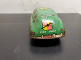 Vtg 1940's-50's Courtland FBI Riot Squad Car Tin Litho Friction Walt Reach Toy