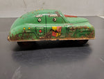 Vtg 1940's-50's Courtland FBI Riot Squad Car Tin Litho Friction Walt Reach Toy