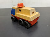 Vintage Mattel Inc. 1971 Wooden Block Toy 6 Wheeled Truck Made in Korea Unique