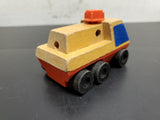 Vintage Mattel Inc. 1971 Wooden Block Toy 6 Wheeled Truck Made in Korea Unique