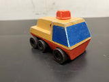 Vintage Mattel Inc. 1971 Wooden Block Toy 6 Wheeled Truck Made in Korea Unique