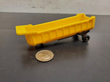 Vintage Tootsie Toy Yellow Gravel Hauler Chicago ILL Made in USA Metal Base