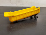 Vintage Tootsie Toy Yellow Gravel Hauler Chicago ILL Made in USA Metal Base