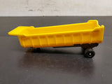 Vintage Tootsie Toy Yellow Gravel Hauler Chicago ILL Made in USA Metal Base