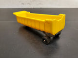 Vintage Tootsie Toy Yellow Gravel Hauler Chicago ILL Made in USA Metal Base