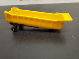 Vintage Tootsie Toy Yellow Gravel Hauler Chicago ILL Made in USA Metal Base