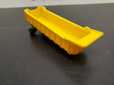 Vintage Tootsie Toy Yellow Gravel Hauler Chicago ILL Made in USA Metal Base