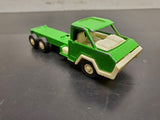 Vintage 1970 Tootsie Toy Green Flat Bed Tow Truck White Interior Chicago USA