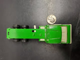 Vintage 1970 Tootsie Toy Green Flat Bed Tow Truck White Interior Chicago USA