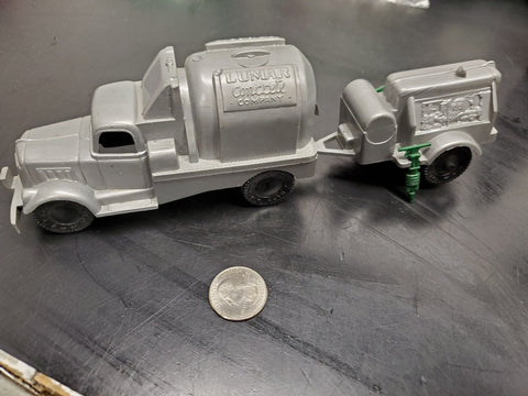 Vtg Rare Old Marx Plastic Toy Lumar Concrete Company Silver Truck And Generator!