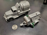 Vtg Rare Old Marx Plastic Toy Lumar Concrete Company Silver Truck And Generator!