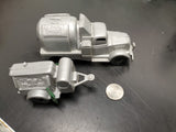 Vtg Rare Old Marx Plastic Toy Lumar Concrete Company Silver Truck And Generator!