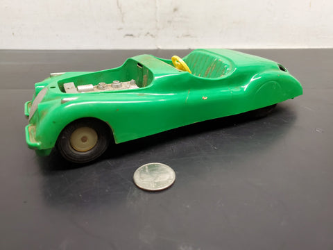 Vtg Green Open Engine Jaguar Unmarked Brand Friction Car Plastic Gear/MotorHeads