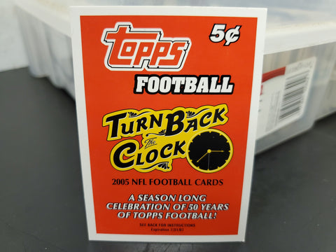 2005 Topps Football Turn Back The Clock Promo Card-50 years of Topps football VF