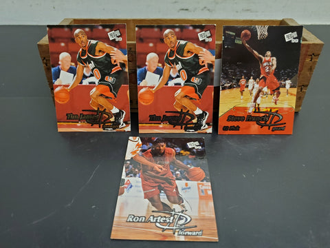 1999 RCI Press Pass '99 Basketball Cards Ron Artest Steve Francis Tim James