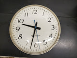 Rare Vintage Edwards Company Inc. Silver Large 15.5" Wall Syn Chromatic Clock