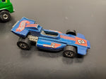 Vtg Collection of 1970's Hot Wheels Corvette Baja Breaker Van & F1 Blue Racecar