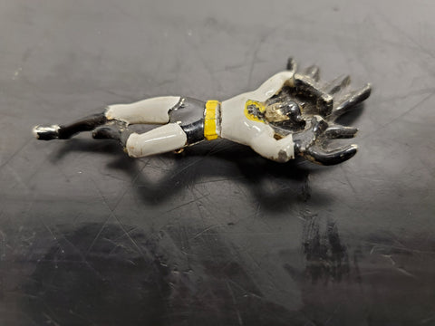 Vintage Batman Brooch Pin Enamel DC Comics Very Rare Black Gray Yellow 1966 Nice