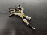 Vintage Batman Brooch Pin Enamel DC Comics Very Rare Black Gray Yellow 1966 Nice