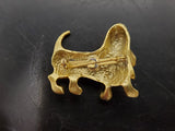 Vtg Marcel Boucher 1950-60's Figural Basset Hound Pin Pinback Golden Dog Unique