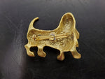Vtg Marcel Boucher 1950-60's Figural Basset Hound Pin Pinback Golden Dog Unique