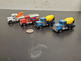 Vintage Collection of 4 Matchbox Peterbilt Trucks 1981 Police-Cement Mixer-Getty