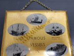 Vtg Famous Vessels In American History Plaque Wall Decor Mayflower Missouri More