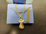 Avon Women's Gorgeous Necklace & Gold/Diamond Angel Pendant Classy Timeless Gift